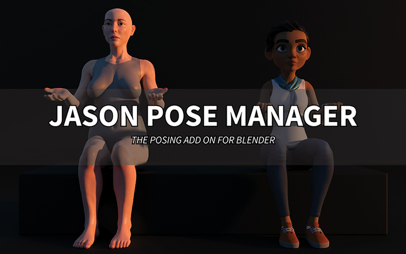 【Blender插件】Jason Pose Manager Basic v1.03 动作预设管理器_