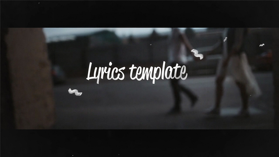 AE/PR模板：创意爱恋文字歌词排版展示幻灯片 Videohive Lyrics Template（9036） -