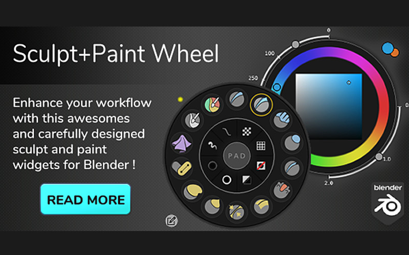 【Blender插件】Sculpt-Paint Wheel V3.0.3 雕刻绘画快捷操作小工具面板_