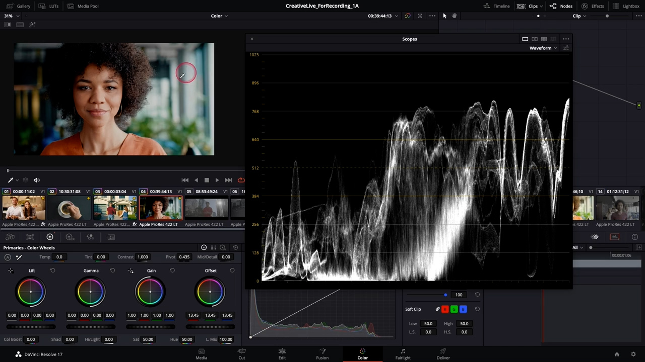 CreativeLive 达芬奇专业级调色课程 Color Correction in DaVinci Resolve（9153） -