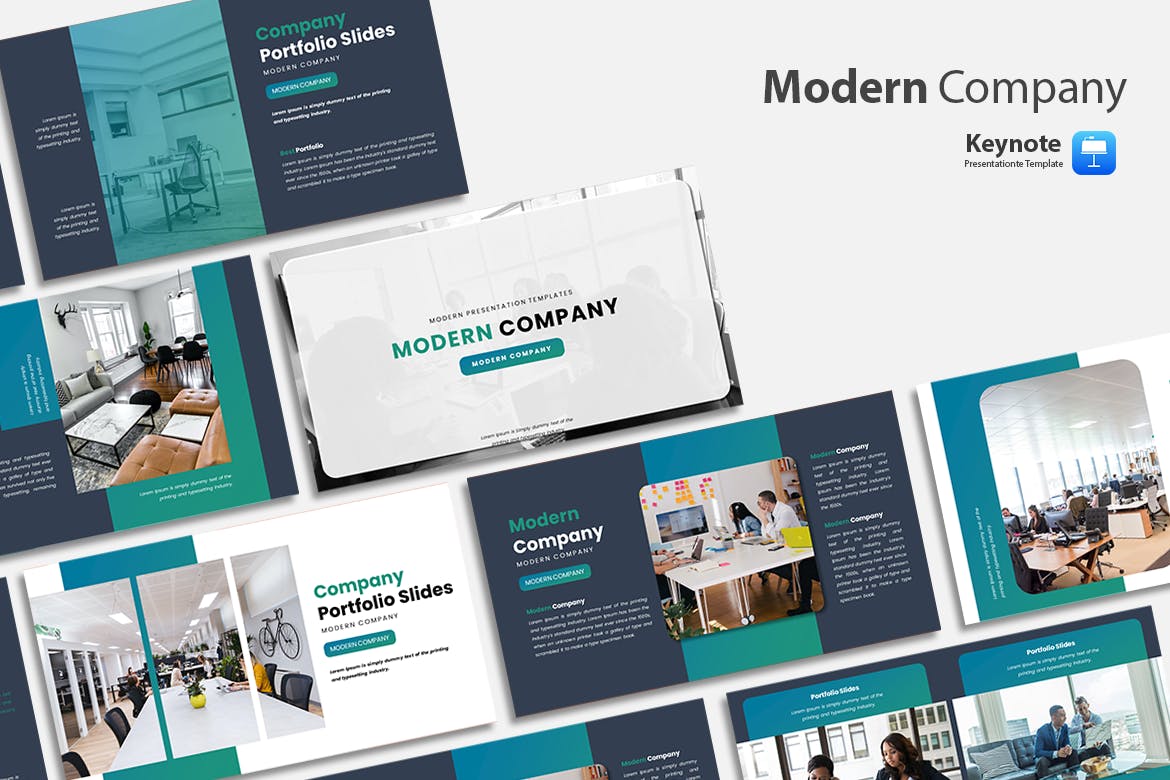 新兴企业会议Keynote创意模板 Modern Company Persentation Keynote Template