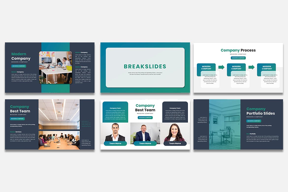 新兴企业会议Keynote创意模板 Modern Company Persentation Keynote Template