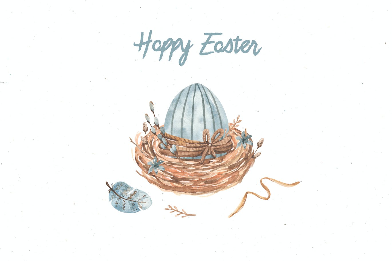 复活节快乐元素水彩画集 Happy Easter watercolor