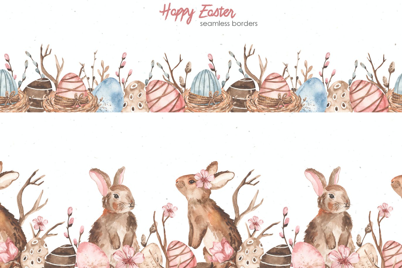 复活节快乐元素水彩画集 Happy Easter watercolor