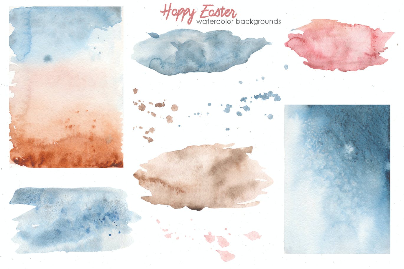 复活节快乐元素水彩画集 Happy Easter watercolor