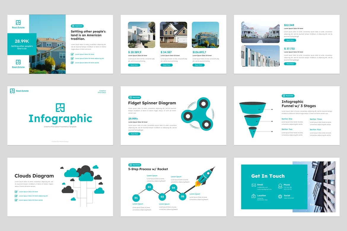 房地产项目Powerpoint幻灯片模板 Real Estate Powerpoint Template