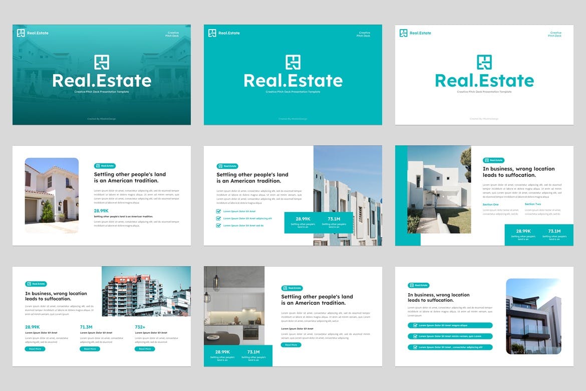 房地产项目Powerpoint幻灯片模板 Real Estate Powerpoint Template