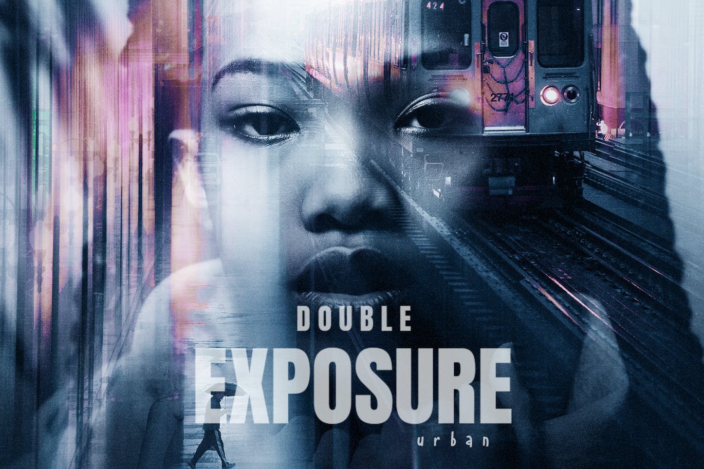 双重曝光城市照片处理效果PS动作模板 Double Exposure Urban &#8211; Photoshop Action