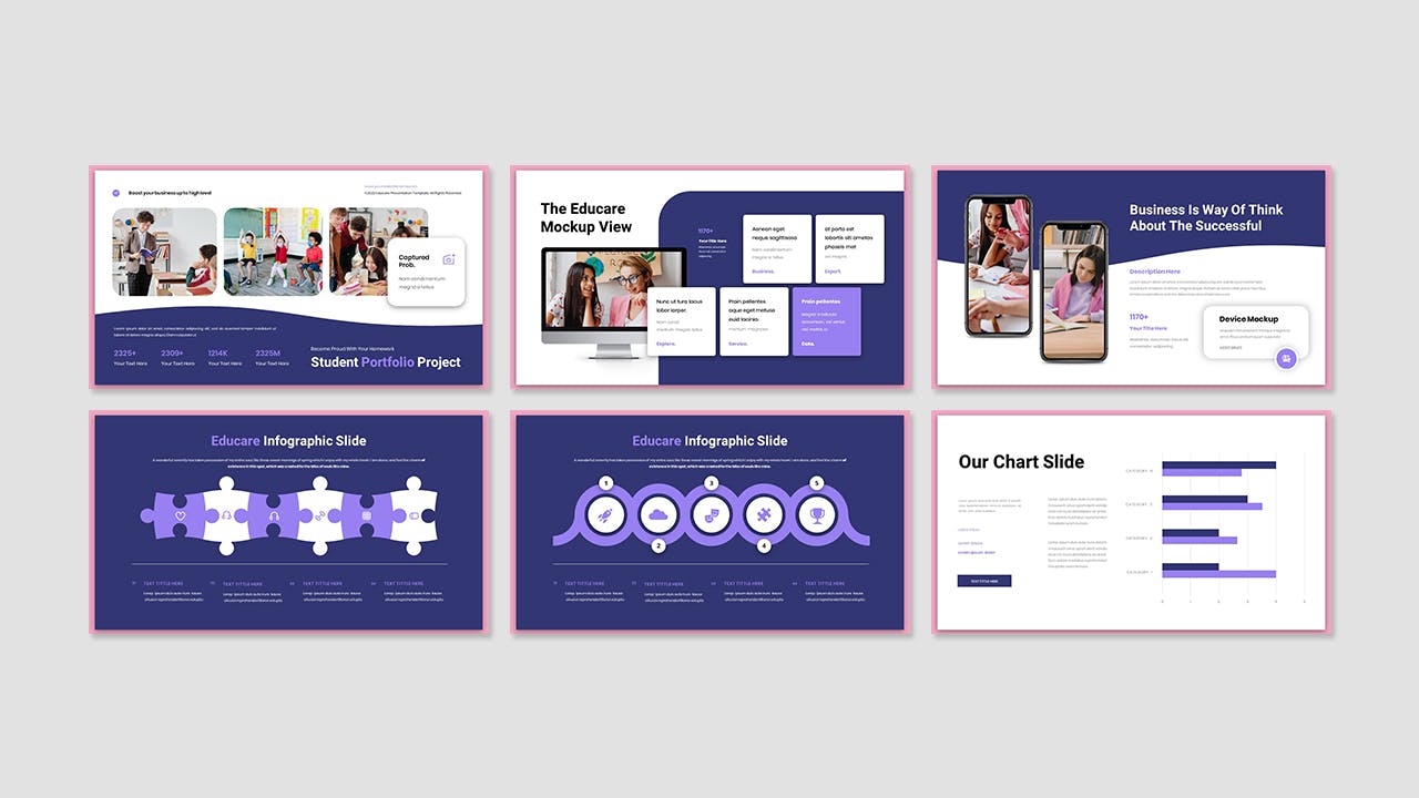 学习教育课件演示文稿PPT模板 Educare Education Presentation PowerPoint Template