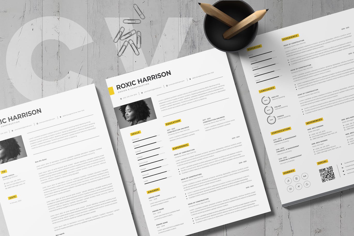 商业求职简历设计模板 Business CV Resume Template