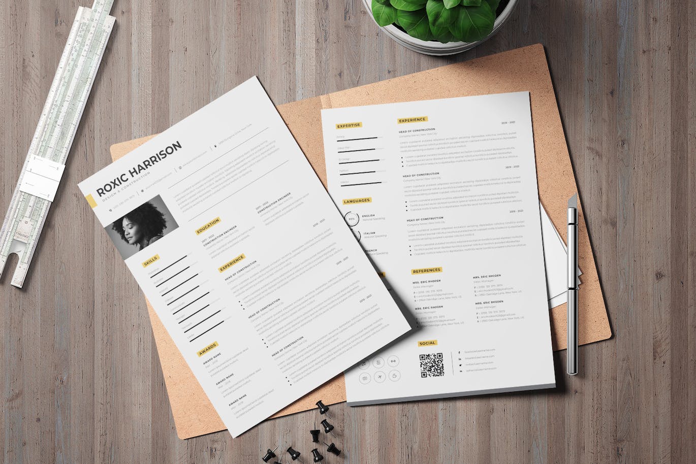 商业求职简历设计模板 Business CV Resume Template