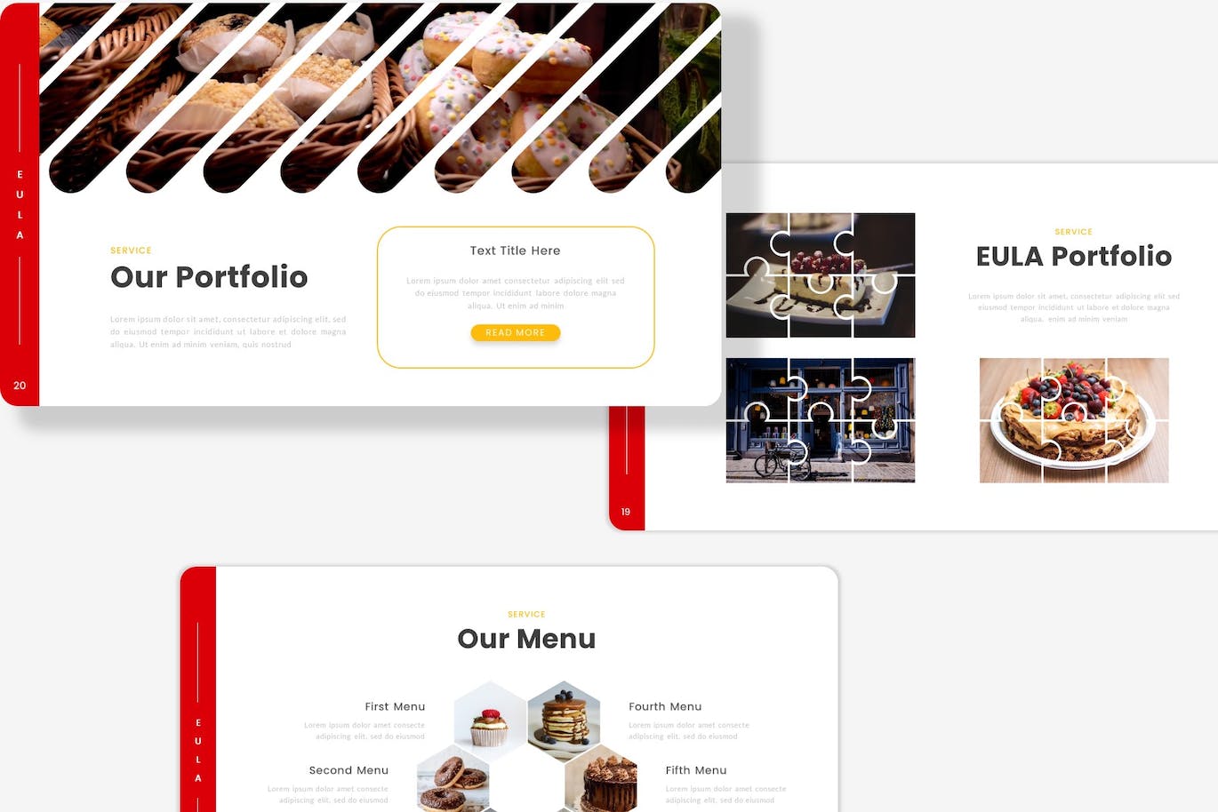 食品和餐厅Google幻灯片模板素材 Eula – Food And Restaurant Google Slides Template