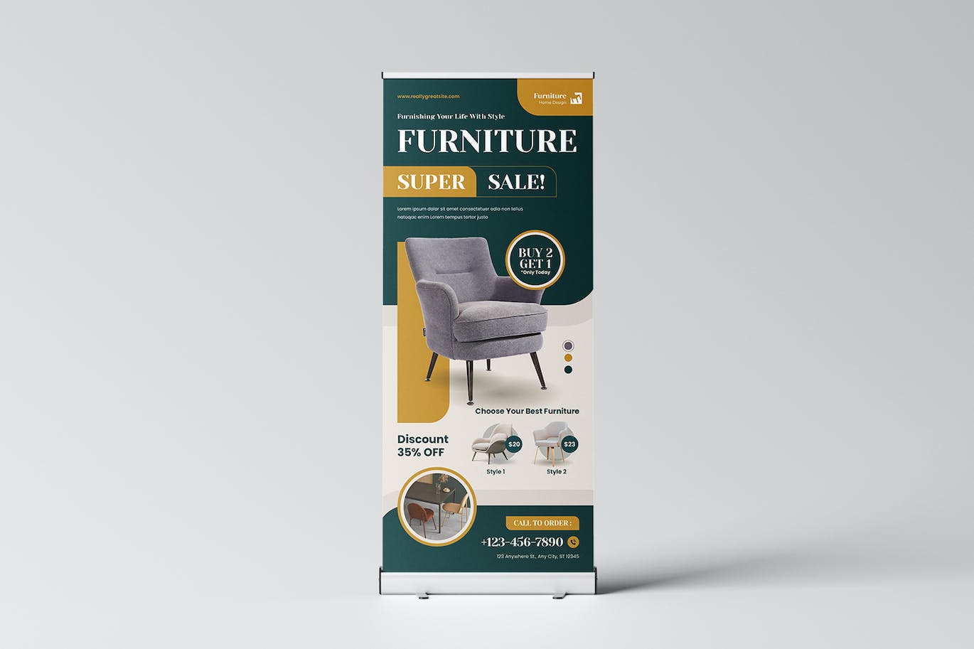 家具销售易拉宝模板 Furniture Sale Roll Up Banner