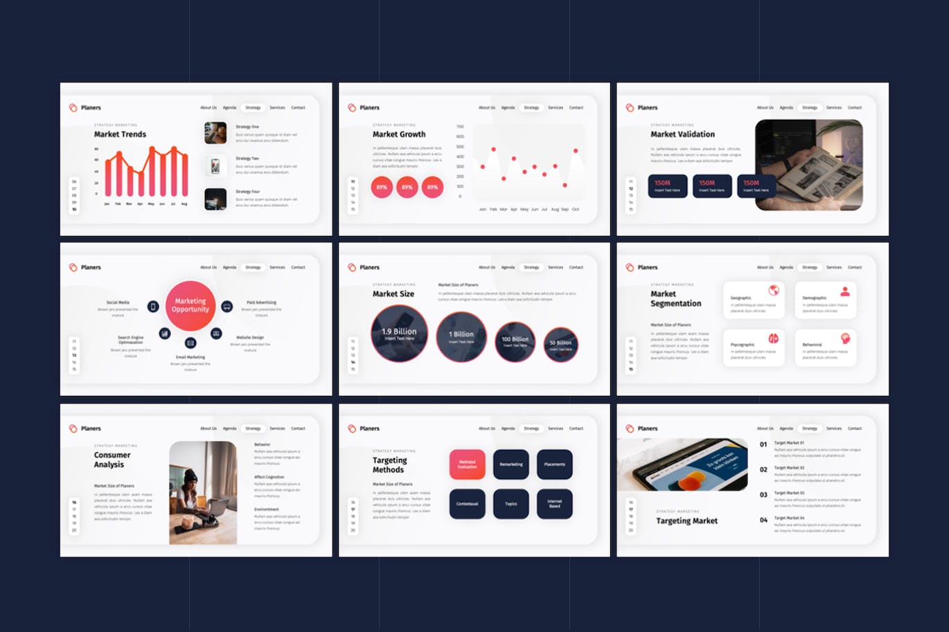 营销计划方案PPT幻灯片设计模板 Planers &#8211; Marketing Plan PowerPoint Template