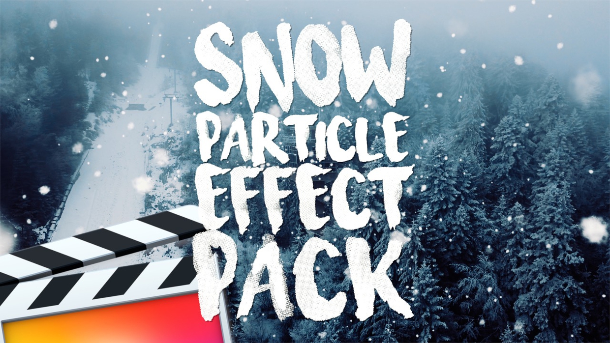 FCPX插件：8种冬季大雪纷飞雪粒子雪景特效预设插件 Ryan Nangle – Snow Particle Effects Pack – Final Cut Pro（9178） -