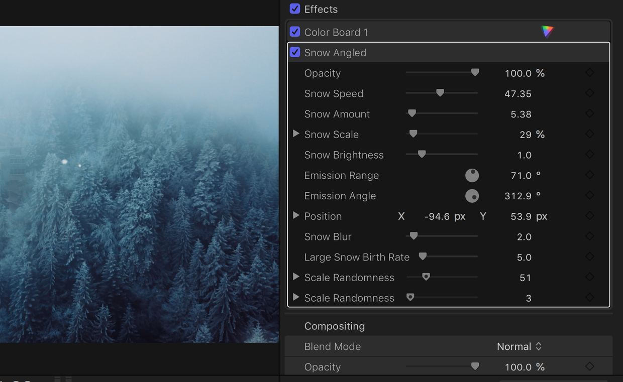 FCPX插件：8种冬季大雪纷飞雪粒子雪景特效预设插件 Ryan Nangle – Snow Particle Effects Pack – Final Cut Pro（9178） -