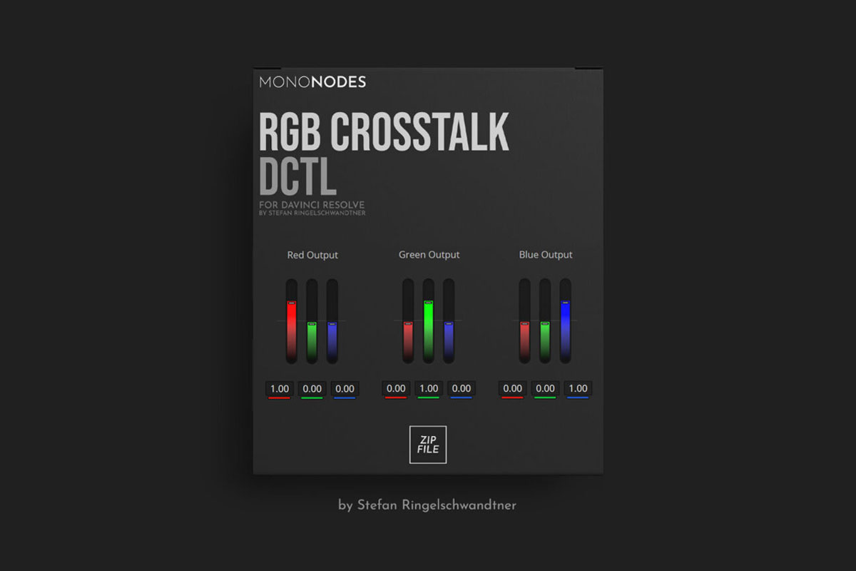 MonoNodes – RGB Crosstalk DCTL 达芬奇RGB串扰混合器DCTL电影胶片模拟调色插件（9177） -