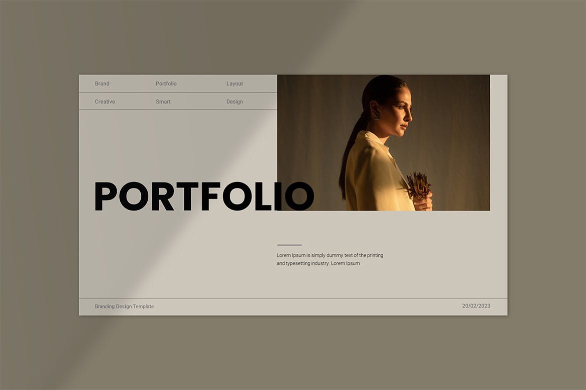 时装设计作品集PPT演示幻灯片模板 Portfolio Presentation Template