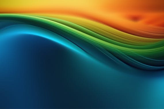 多彩的波浪纹理背景合集 Multicolored Waves Background Set