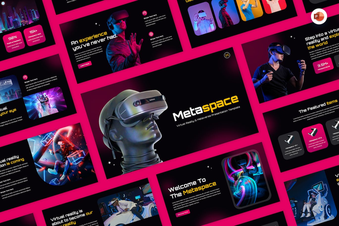 虚拟现实和元宇宙PPT幻灯片模板下载 Metaspace &#8211; Virtual Reality and Mataverse PPT