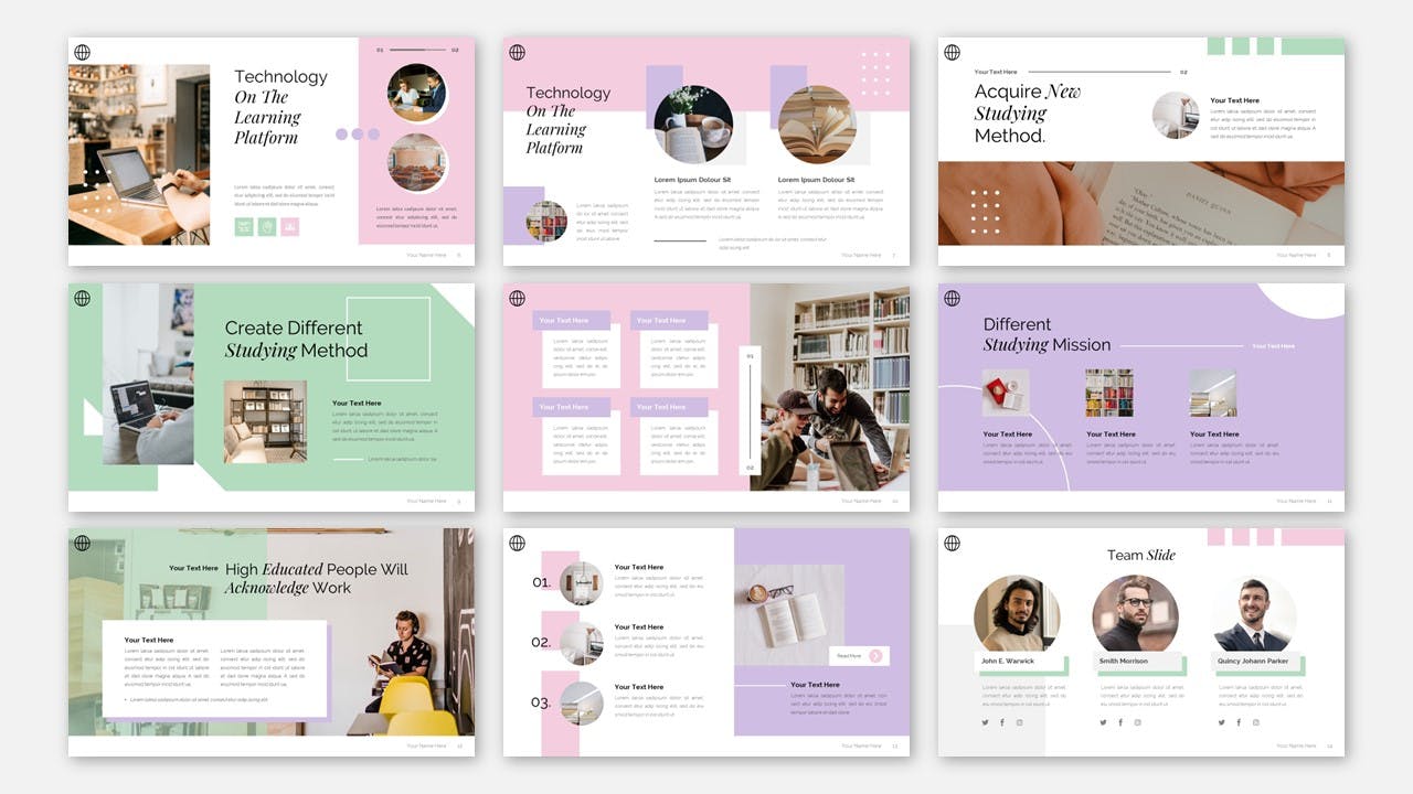 学习教育推广Powerpoint幻灯片模板 Academia &#8211; Study Education Powerpoint Template