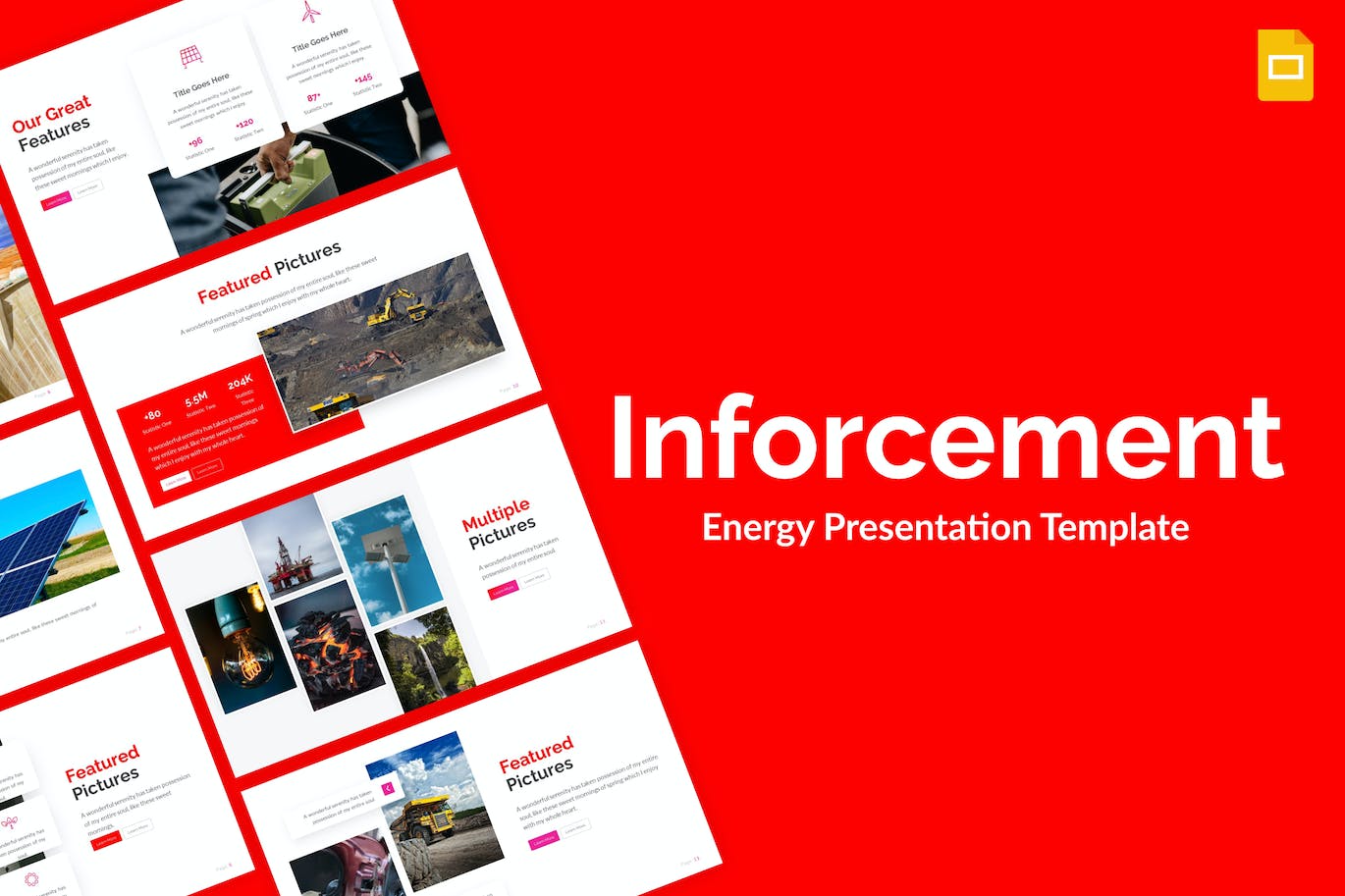 信息能源谷歌幻灯片演示模板 Inforcement Energy Google Slides Template