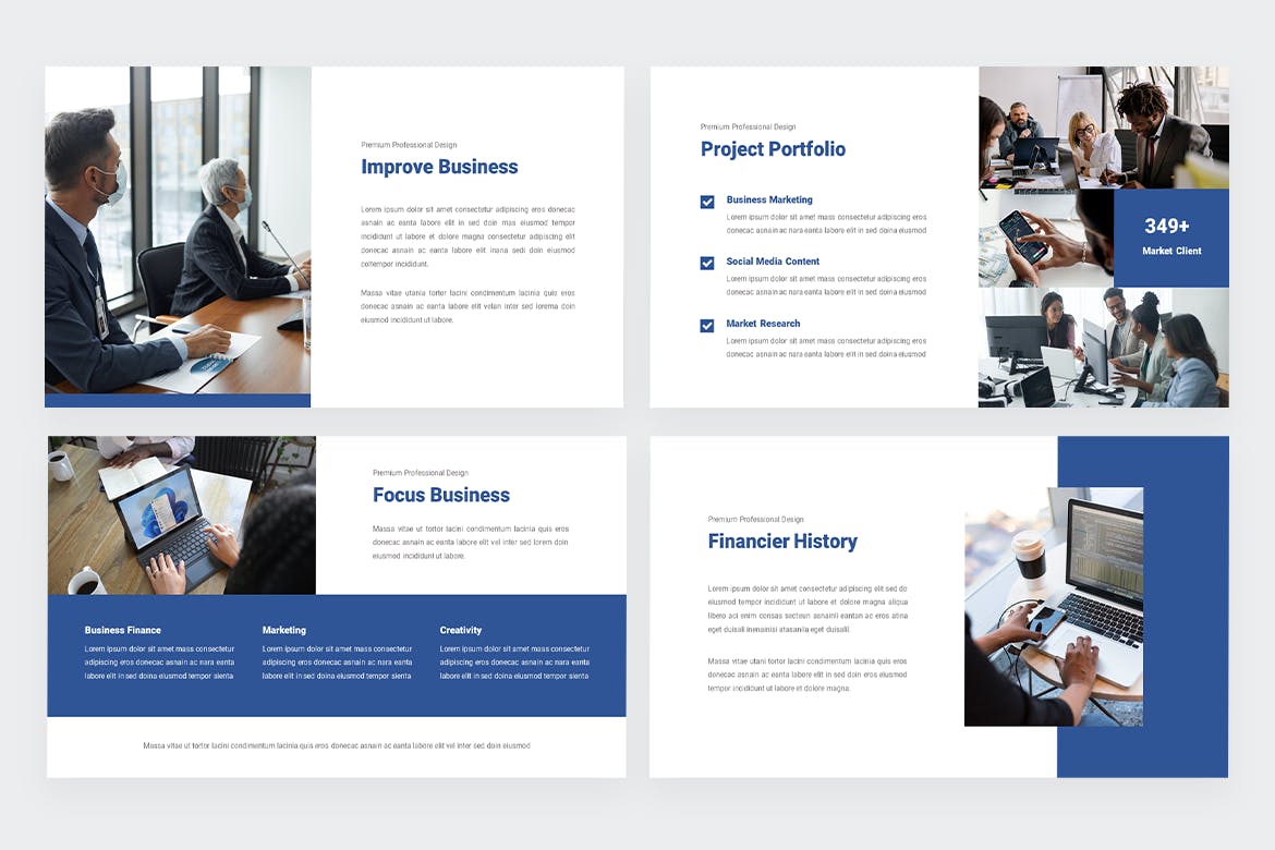 金融初创企业Google幻灯片模板下载 Financier &#8211; Business Google Slides Template