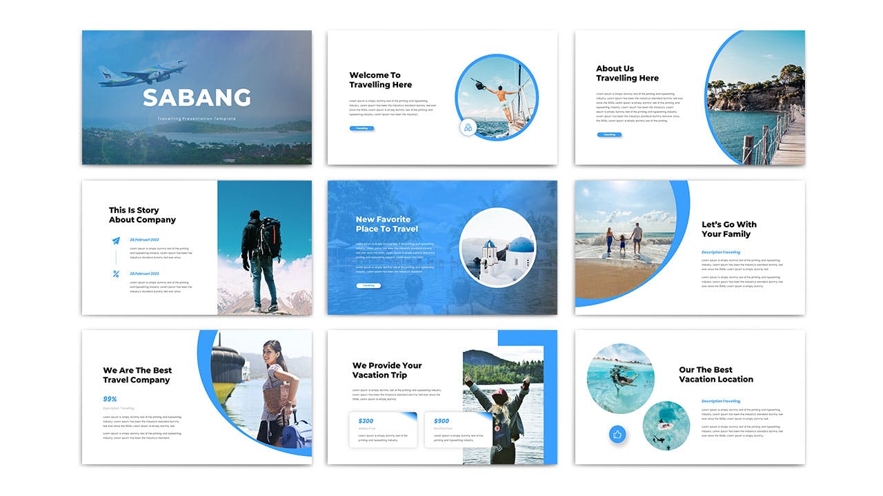 暑假海岛旅行Powerpoint模板下载 SABANG Powerpoint Template