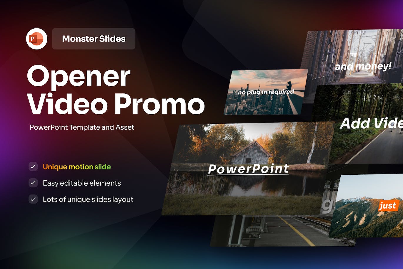 开场视频镜头介绍Powerpoint模板  Opener Video Promo PowerPoint Template