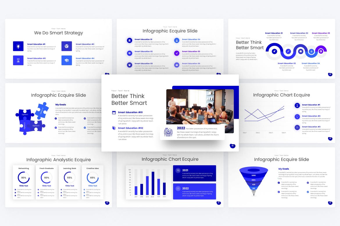 教学教育PowerPoint演示文稿模板 Acquire Education PowerPoint Template