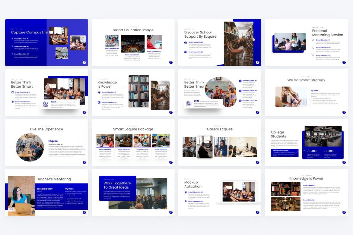 教学教育PowerPoint演示文稿模板 Acquire Education PowerPoint Template