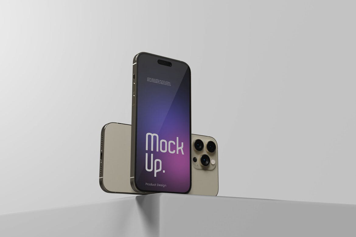 iPhone 14 Pro手机显示屏样机图 iPhone 14 Pro Display &#8211; Mockup