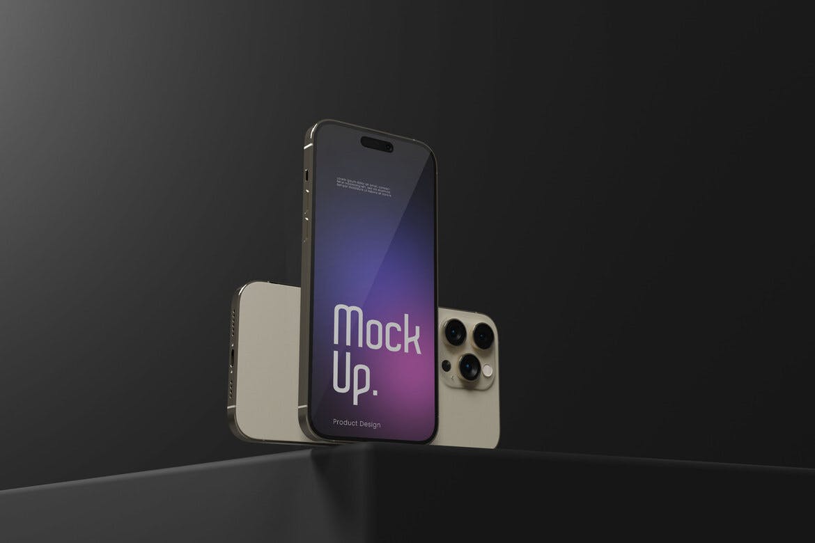 iPhone 14 Pro手机显示屏样机图 iPhone 14 Pro Display &#8211; Mockup