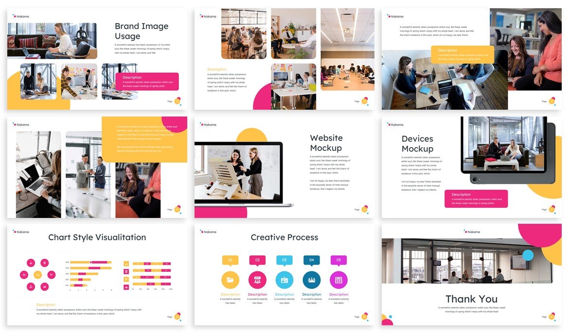 品牌手册PPT模板下载 Nakama &#8211; Brandbook Powerpoint Template