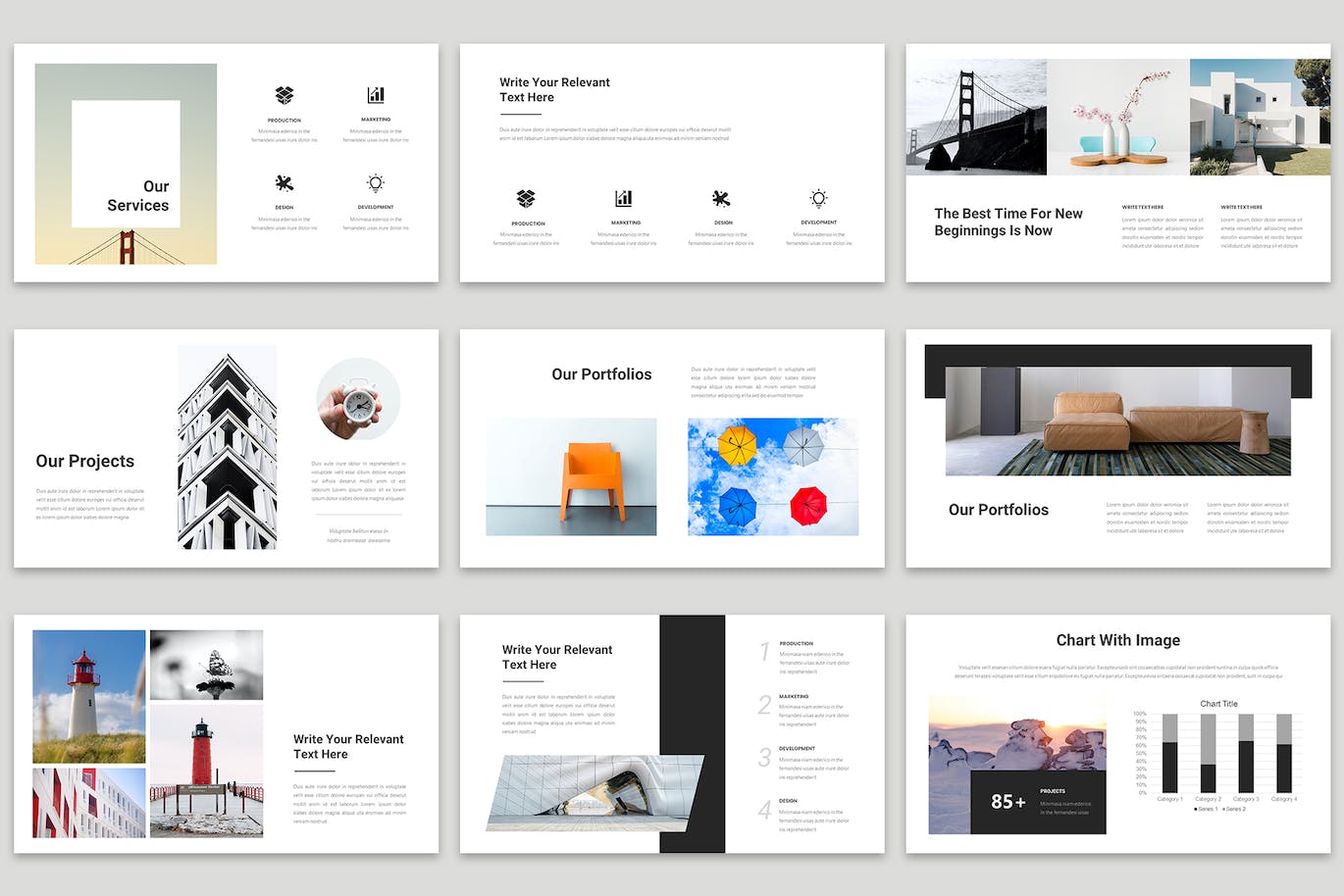 极简品牌工作室谷歌幻灯片模板下载 Um Minimalist Google Slides Template