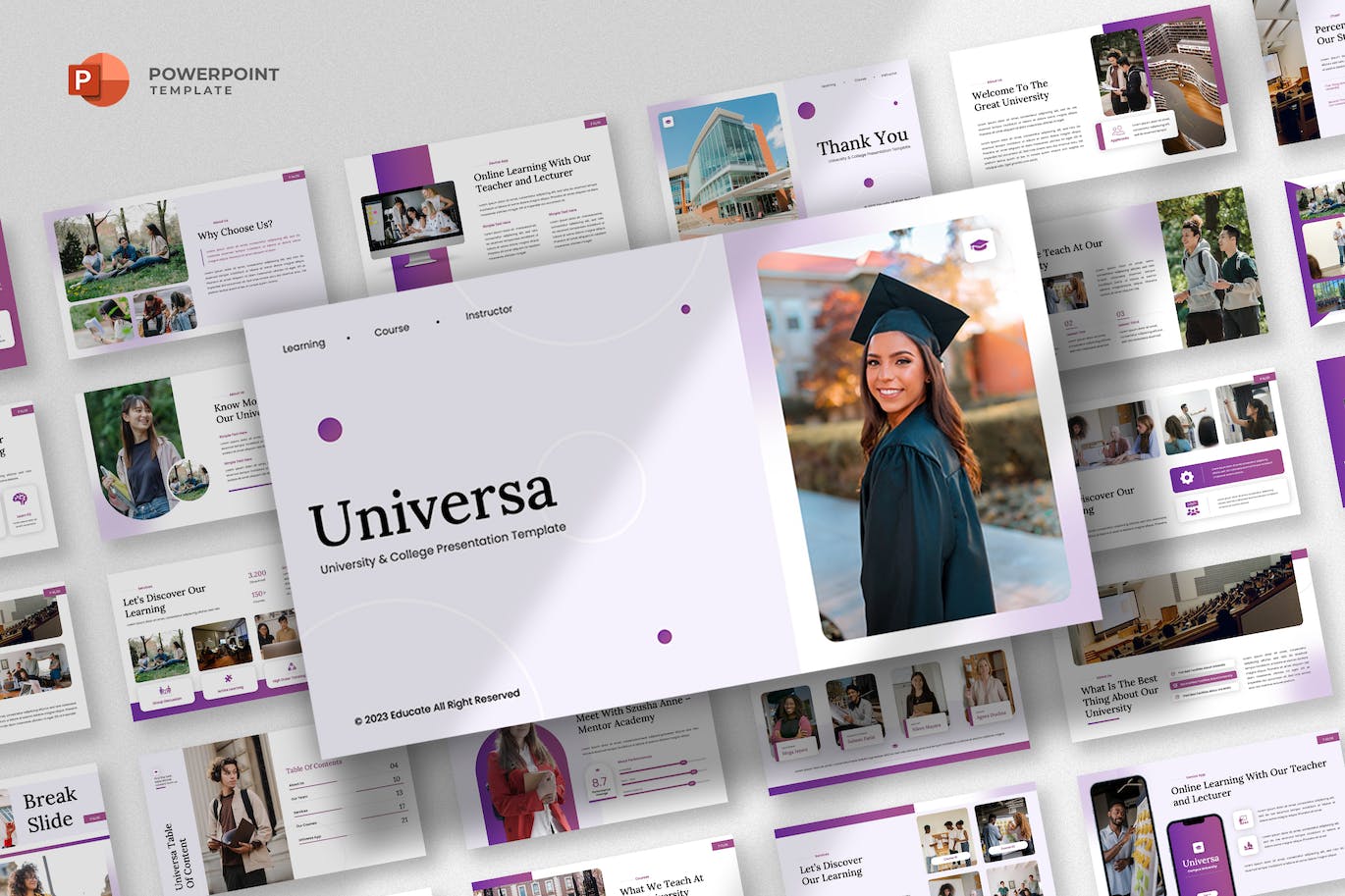 大学教育通用PPT创意模板 Universa &#8211; Education PowerPoint Template