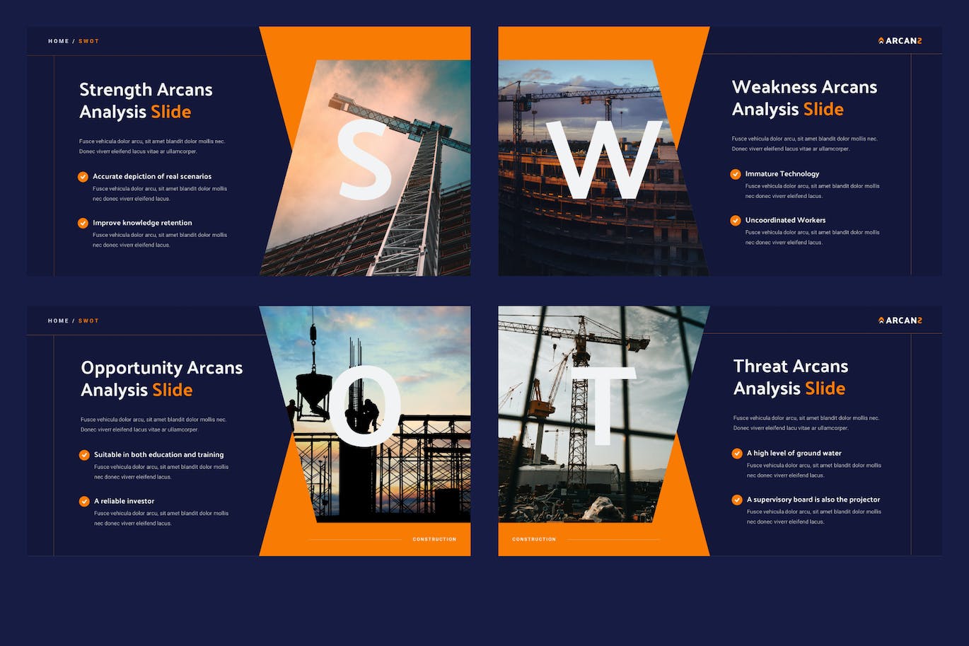 施工代理机构PPT设计模板 ARCANS &#8211; Construction Agency Powerpoint Template