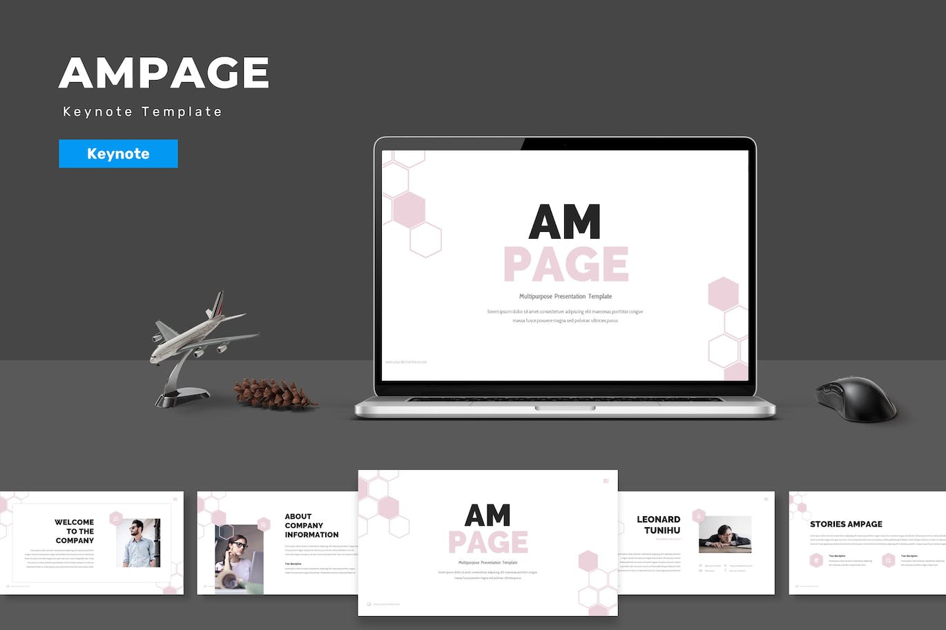 多用途创意机构Keynote幻灯片模板下载 Ampage &#8211; Multipurpose Keynote Template