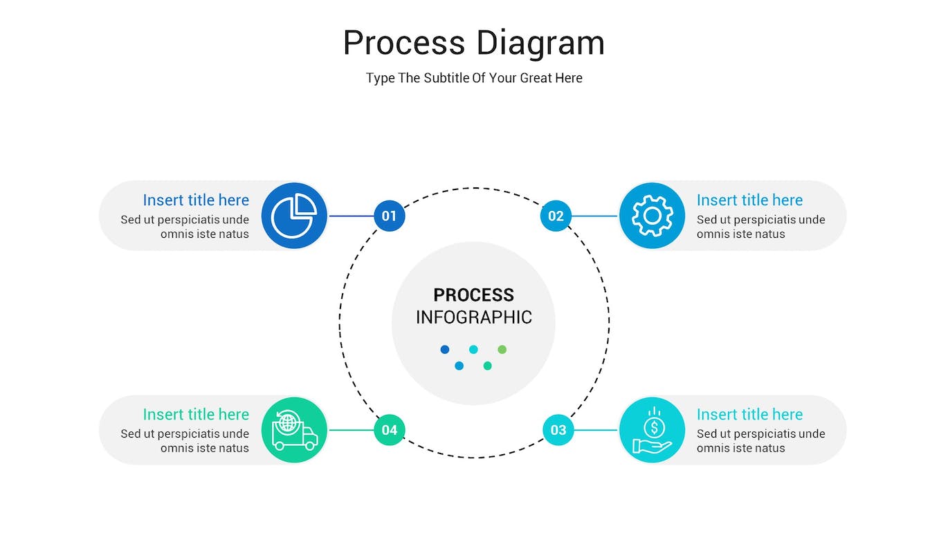 处理流程图Keynote幻灯片演示模板 Process Diagram Keynote Template