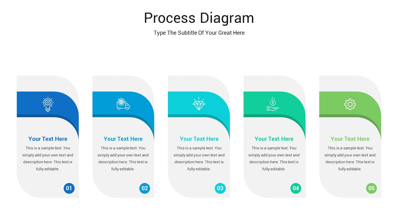 处理流程图Keynote幻灯片演示模板 Process Diagram Keynote Template