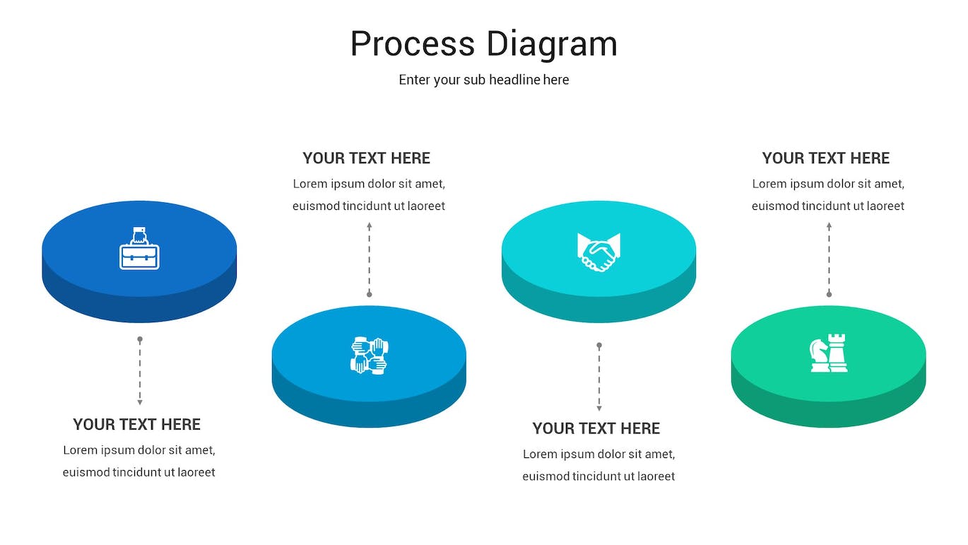 处理流程图Keynote幻灯片演示模板 Process Diagram Keynote Template