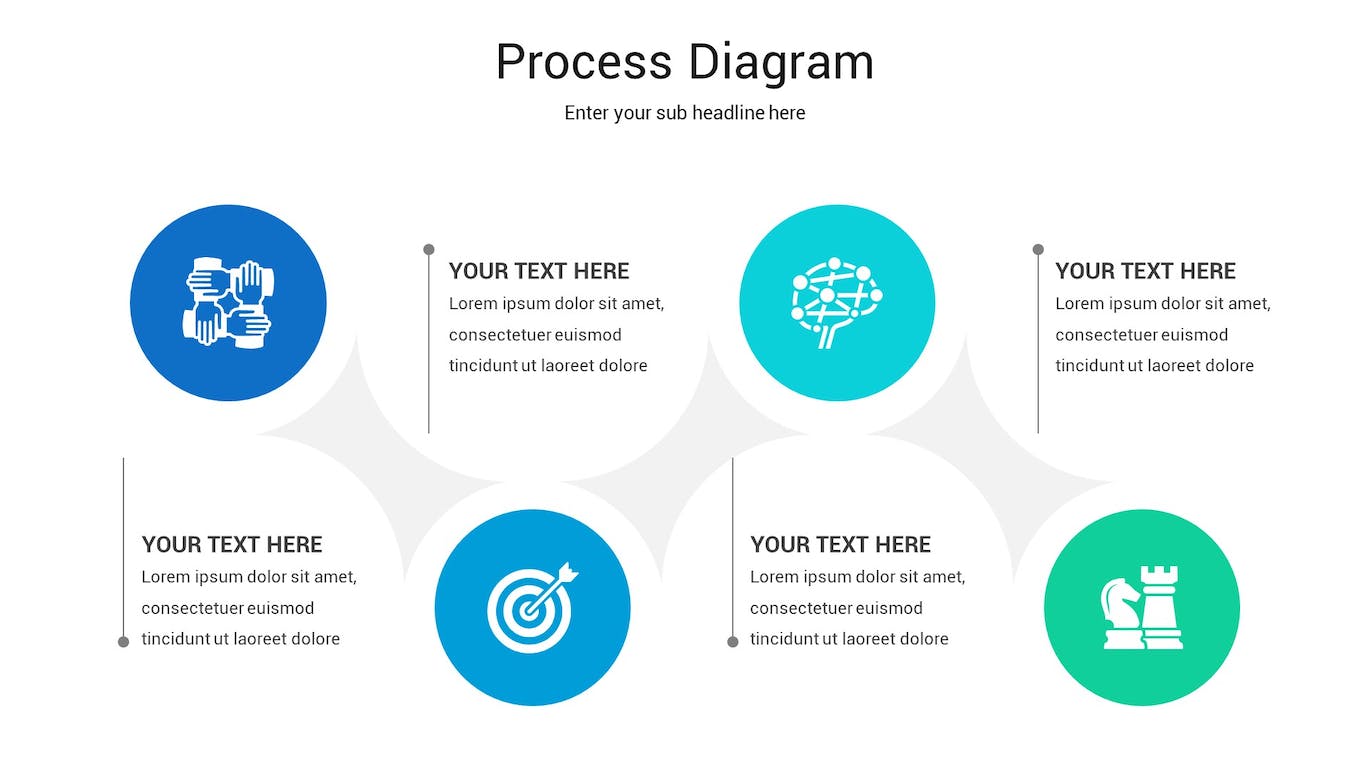 处理流程图Keynote幻灯片演示模板 Process Diagram Keynote Template