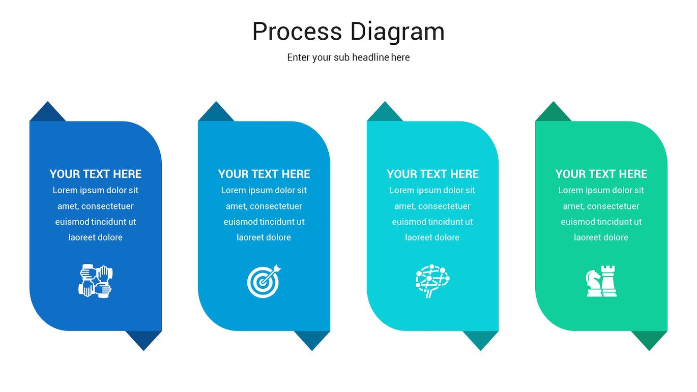 处理流程图Keynote幻灯片演示模板 Process Diagram Keynote Template