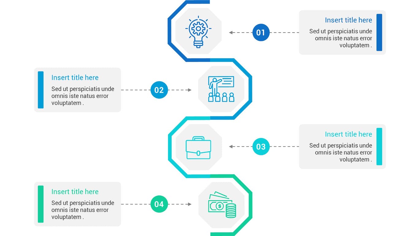 处理流程图Keynote幻灯片演示模板 Process Diagram Keynote Template