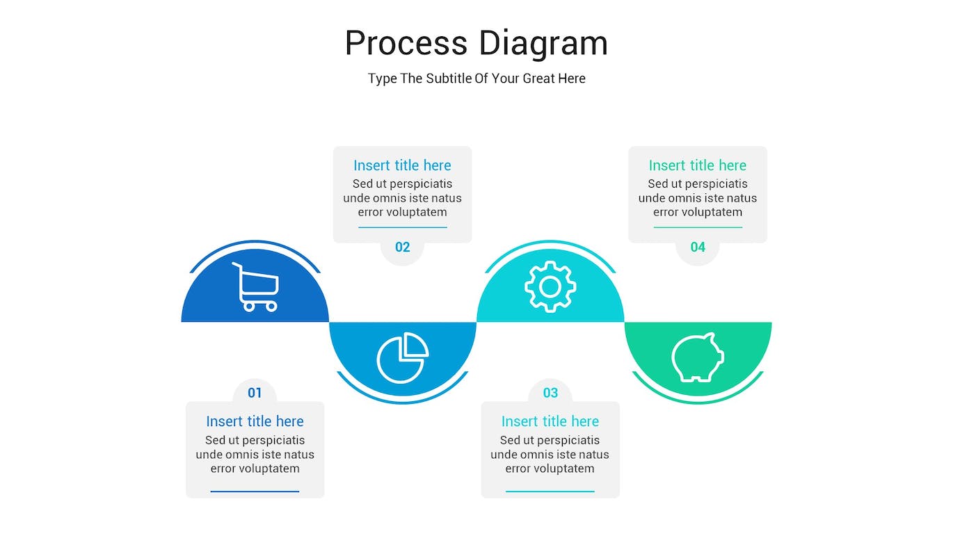 处理流程图Keynote幻灯片演示模板 Process Diagram Keynote Template