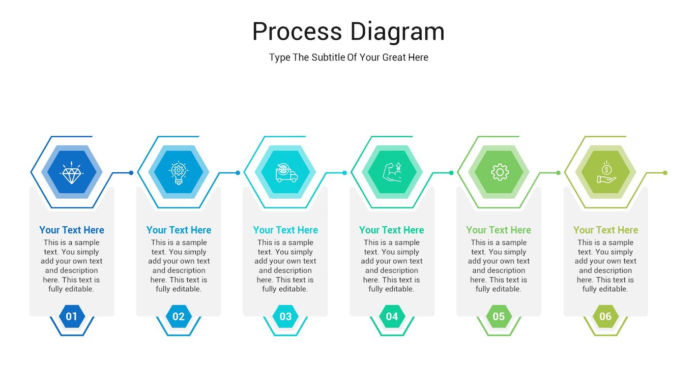 处理流程图Keynote幻灯片演示模板 Process Diagram Keynote Template