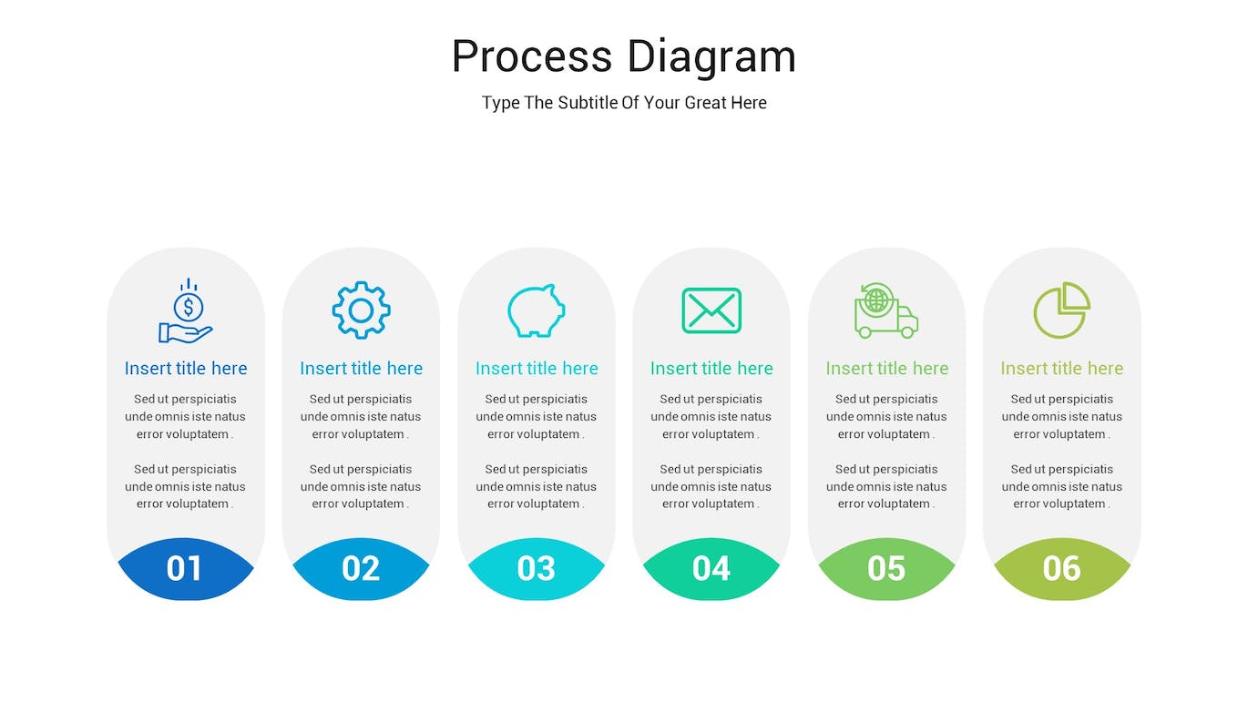 处理流程图Keynote幻灯片演示模板 Process Diagram Keynote Template