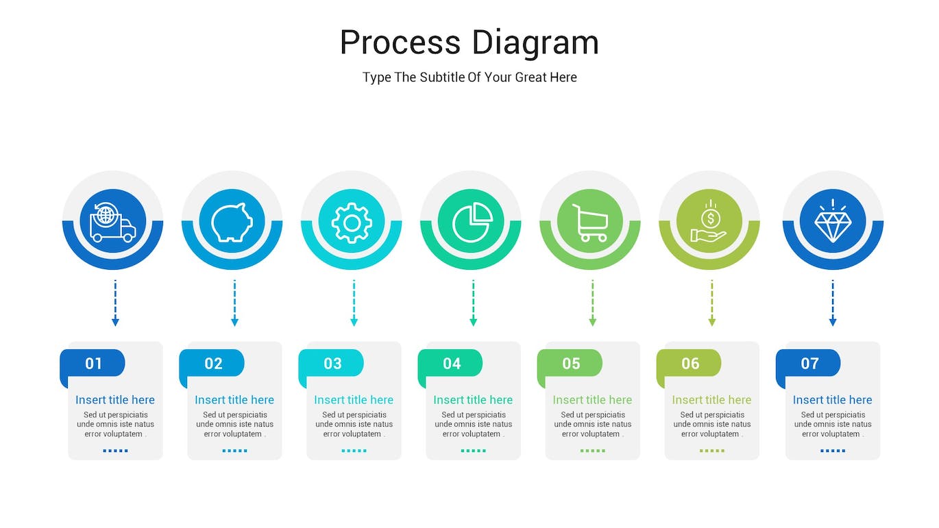 处理流程图Keynote幻灯片演示模板 Process Diagram Keynote Template