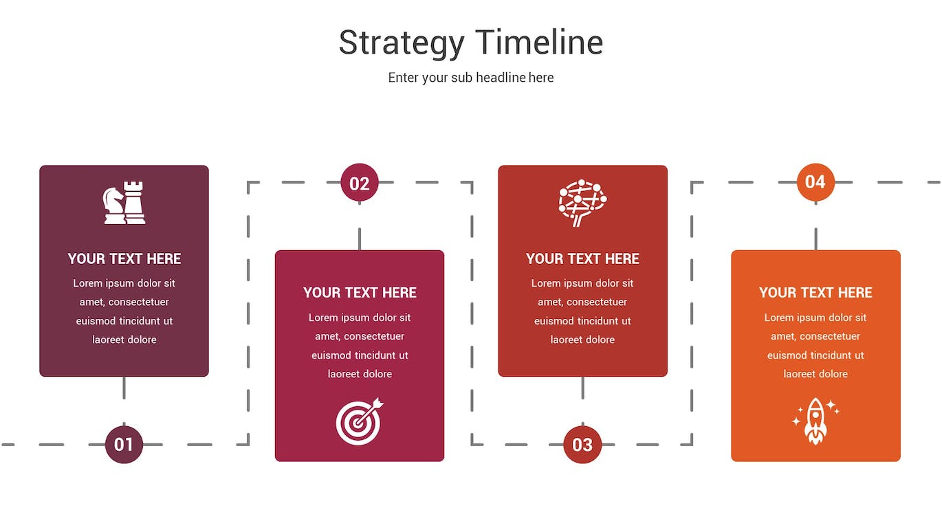 战略时间轴Keynote幻灯片设计模板 Strategy Timeline Keynote Template