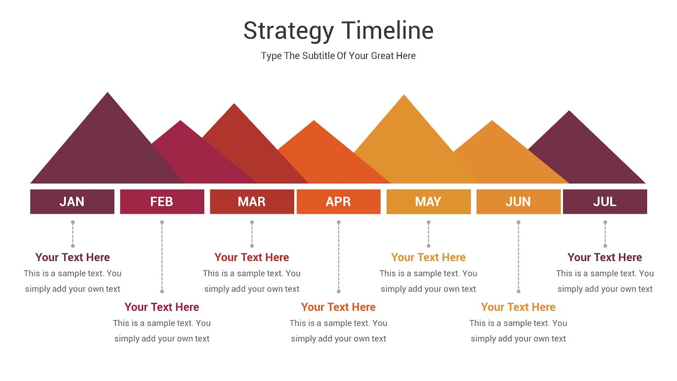 战略时间轴Keynote幻灯片设计模板 Strategy Timeline Keynote Template